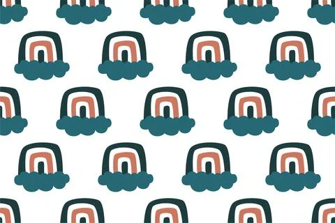 Abstract boho seamless pattern background illustration Illustrazione stock