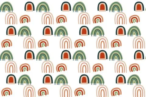 Abstract boho seamless pattern background illustration Illustrazione stock