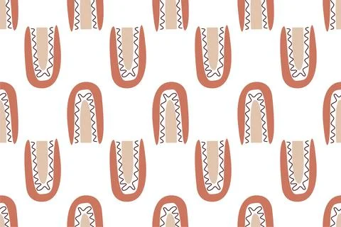 Abstract boho seamless pattern background illustration Stock Illustration
