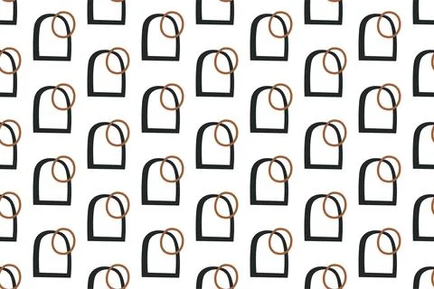 Abstract boho seamless pattern background illustration Illustrazione stock