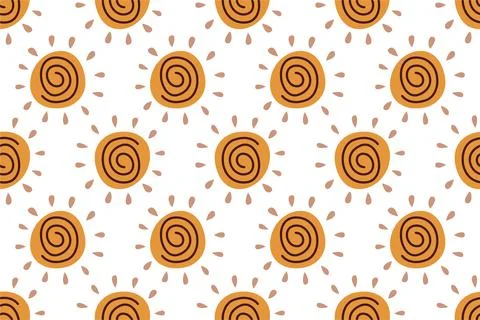 Abstract boho seamless pattern background illustration Stock Illustration