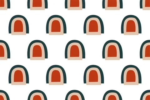 Abstract boho seamless pattern background illustration Illustrazione stock
