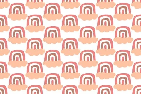 Abstract boho seamless pattern background illustration Illustrazione stock