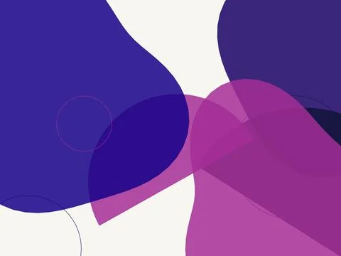 Abstract Boho Style Background with Organic Fluid Purple and Blue Shapes on.. Stock Illustration