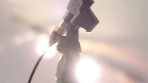 Abstract Bokeh and Microphone Stock-Footage 48634374