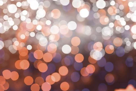 Abstract bokeh backdrop is showing overlapping orange, blue, white light circles 스톡 일러스트
