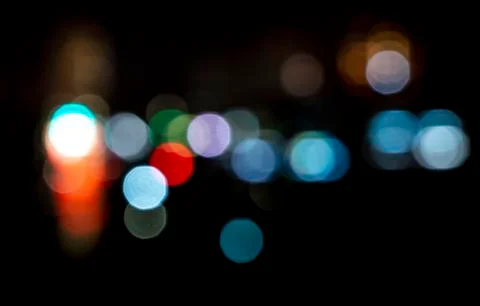 Abstract bokeh background in the form of multi -colored circles Foto stock