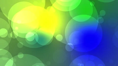 Abstract bokeh background with glowing circles and vibrant gradient of green Stock Footage 340436338