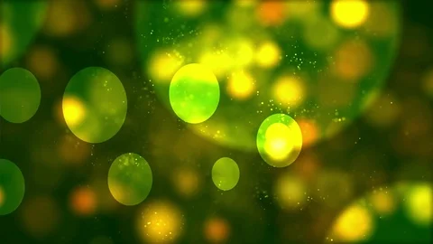 Abstract Bokeh Background green and yellow bubbles Stock Footage 71199285