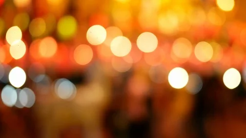 Abstract bokeh background of light from Thai lanna lantern at night.  Stock Footage 118791061