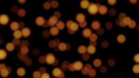 Abstract bokeh background with many flying blurred golden lights  (4K) Video stock 104601602