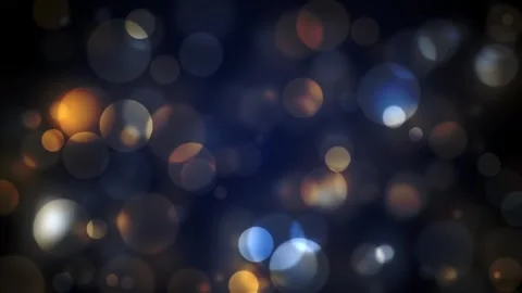 Abstract Bokeh Background of Out-of-Focus Lights in Gold and Blue Tones Stock Footage 297015802