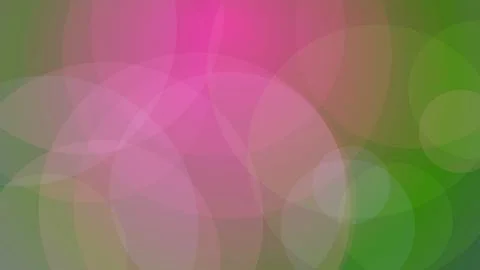 Abstract bokeh background with overlapping pink and green translucent circl.. Stock Illustration