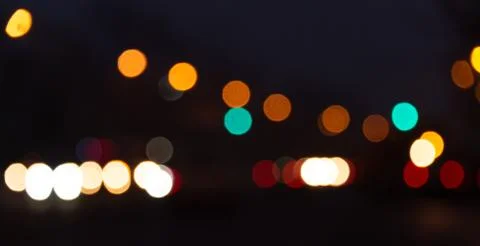 Abstract bokeh background on the road Stock Photos
