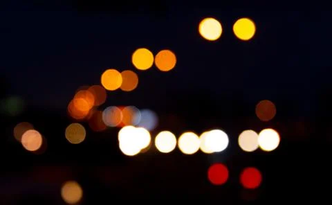 Abstract bokeh background on the road Stock Photos