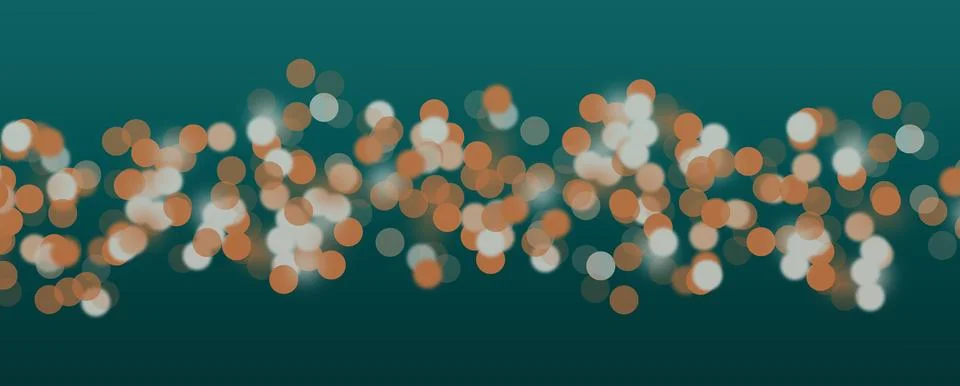 Abstract bokeh background with soft glowing circles on deep teal surface. Stock Illustration