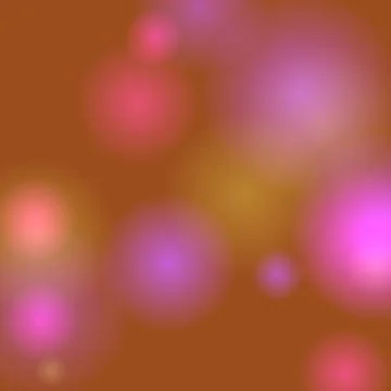 Abstract Bokeh Background with Soft Pink and Purple Glowing Circles on Warm.. Stock Illustration