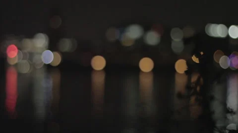 Abstract bokeh of Berlin at night Stock Footage 67986298
