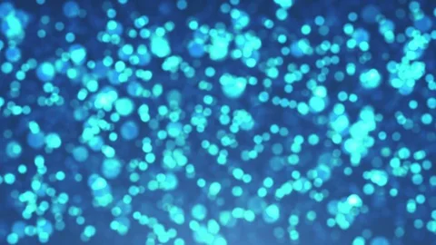 Abstract bokeh blue particles Stock Footage
