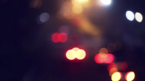 Abstract Bokeh car light background. Night street lights Stockbeeldmateriaal 112235043