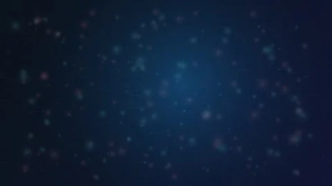 Abstract bokeh circles gently drift across a dark blue background Stock Footage 327338273