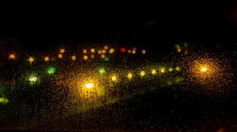 Abstract bokeh, circles, lightning effects. Stock Photos