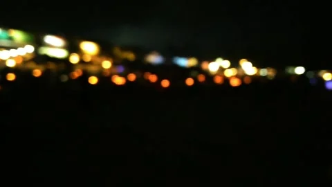 Abstract Bokeh dark night sky with Multicolor Lights Stock Footage 235699166