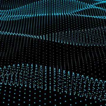 Abstract bokeh dots waves Illustrazione stock