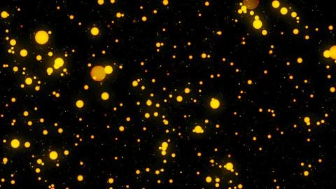 Abstract bokeh glitter lights background of flickering gold particles Stock Illustration