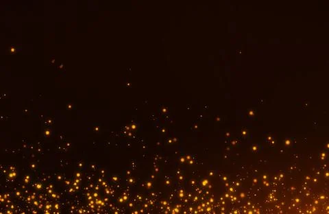 Abstract bokeh glitter lights background of flickering gold particles Stock Illustration