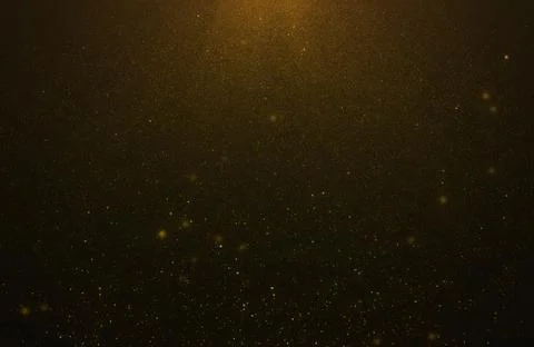 Abstract bokeh glitter lights background of flickering gold particles Stock Illustration