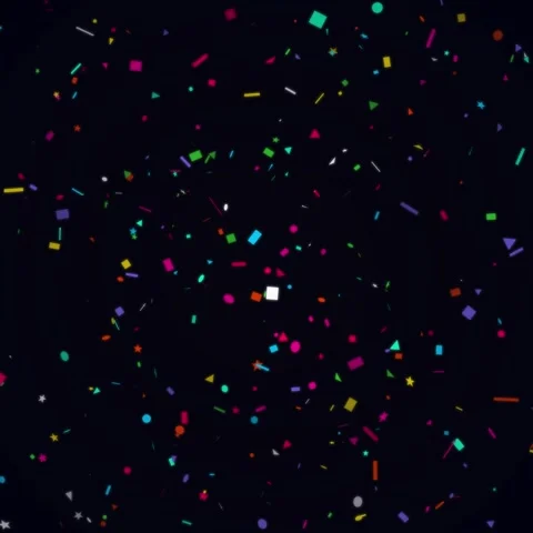 Abstract bokeh glitter rain falling on black screen background effect Stock Footage 345690273