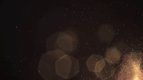 Abstract bokeh golden particles Stock Footage 76810195