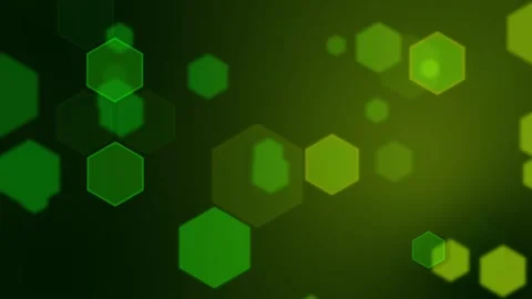 Abstract bokeh with hexagonal light shapes on dark gradient background anim.. Stock Footage 334744095