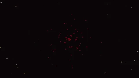 Abstract bokeh light particles falling on black background loop 库存影片 342203104