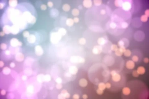 Abstract bokeh light pattern is floating across pastel flat gradient backdrop Illustrazione stock