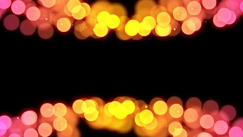 Abstract bokeh light sparkles pattern yellow and pink gradient color Stock Footage 92510388