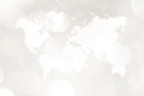 Abstract bokeh of light with world map Foto stock