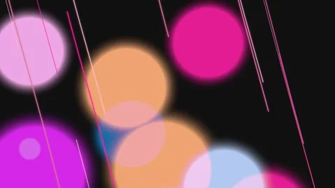 Abstract Bokeh Lights and Lines on Dark Background Stock Footage 331894830
