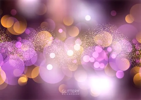 Abstract bokeh lights background design Stock Illustration