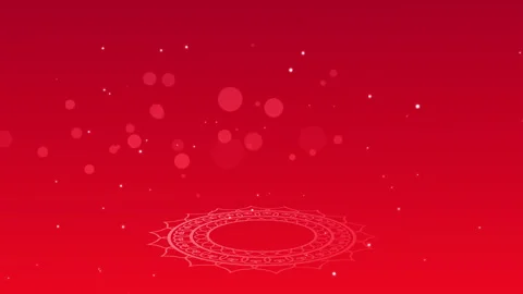 Abstract bokeh lights background with floor mandala Stock Footage 243636189