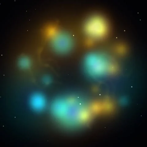 Abstract bokeh lights background - Glowing vibrant bokeh effect backdrop Stock Footage 345689865