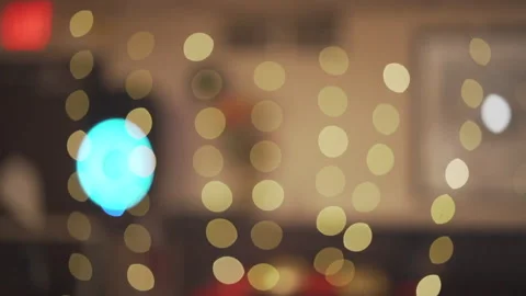 Abstract bokeh lights background with orange yellow and blue glow. Stock-Footage 313318506