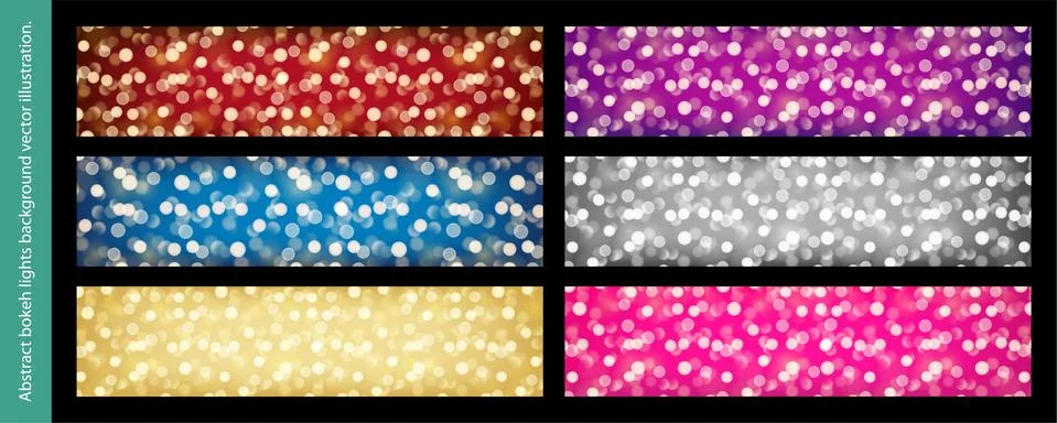 Abstract bokeh lights background vector illustration. Stock Illustration