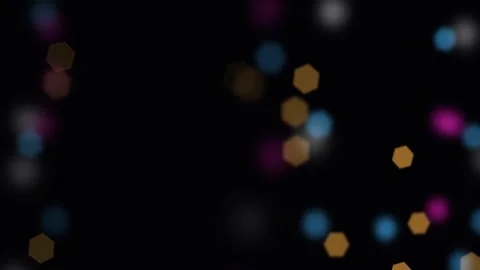 Abstract Bokeh Lights on Black Background Stock Footage 340939457