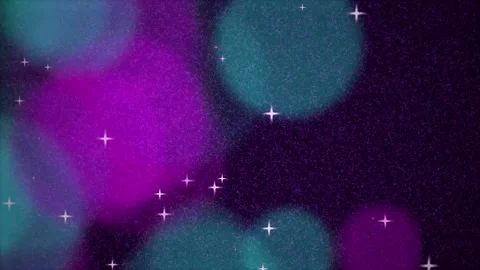 Abstract bokeh lights dancing in dark moody atmosphere with sparkling particl Stock Footage 344294763