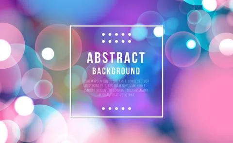 Abstract bokeh lights effect with pink blue background, bokeh texture, bokeh Stock Illustration