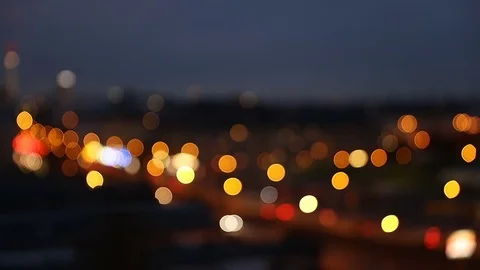 Abstract bokeh lights in movement in Berlin Stock Footage 78041542