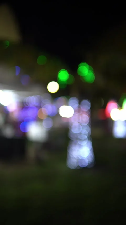 Abstract bokeh night lights motion background Video stock 325523479