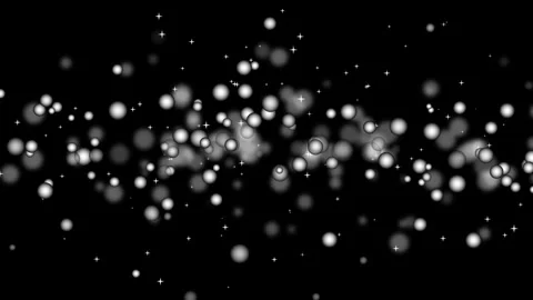 Abstract bokeh particles and small stars on black background animation Stock Footage 334754677
